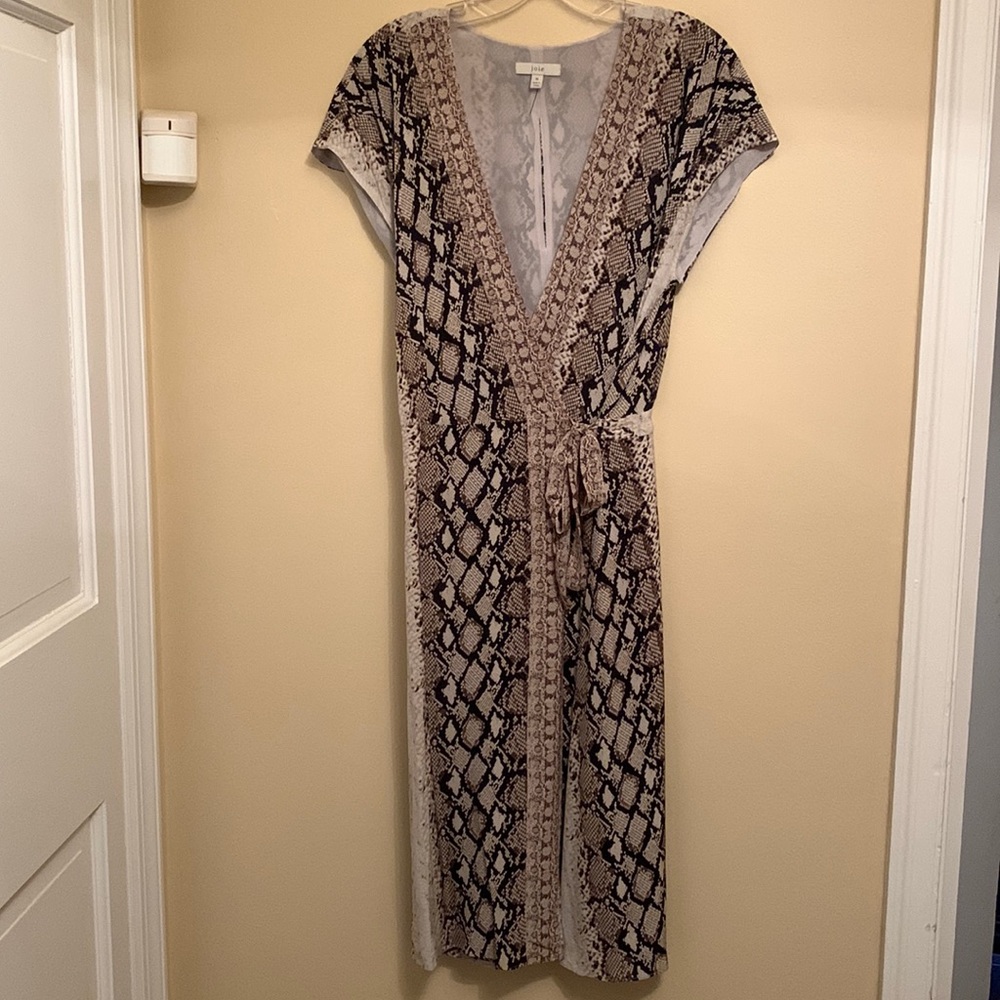 Joie Bethany Snake print wrap dress size M